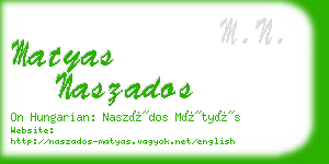 matyas naszados business card